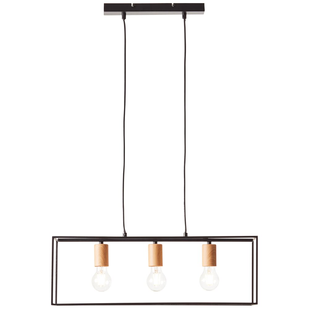 Suspension Brilliant Arica Noir, 3 lumières main product photo