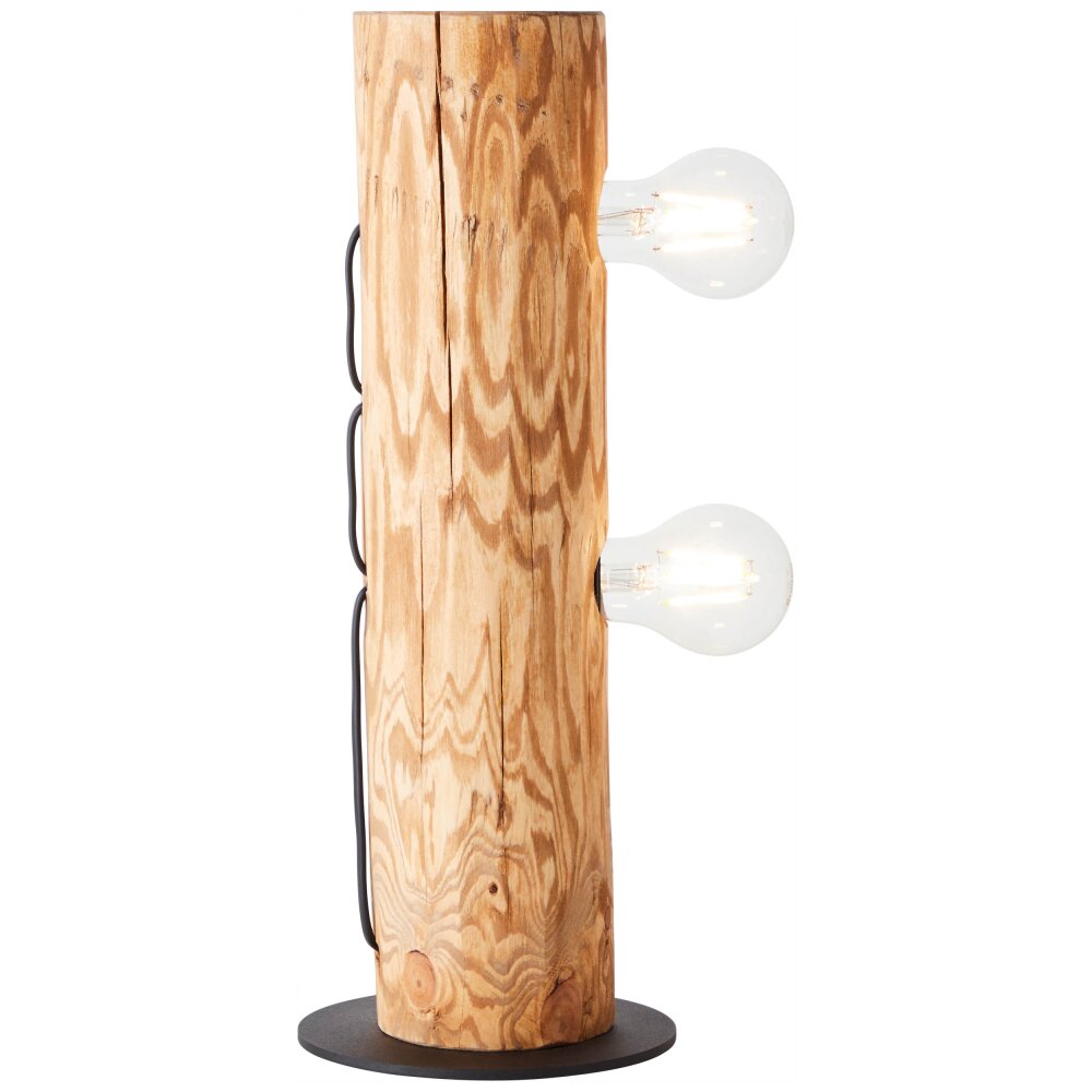 Lampe de table Brilliant Odun Bois clair, Noir, 2 lumières main product photo