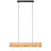 Suspension Brilliant Trabo Bois clair, Noir, 4 lumières