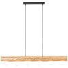 Suspension Brilliant Trabo Bois clair, Noir, 6 lumières