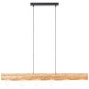 Suspension Brilliant Trabo Bois clair, Noir, 6 lumières