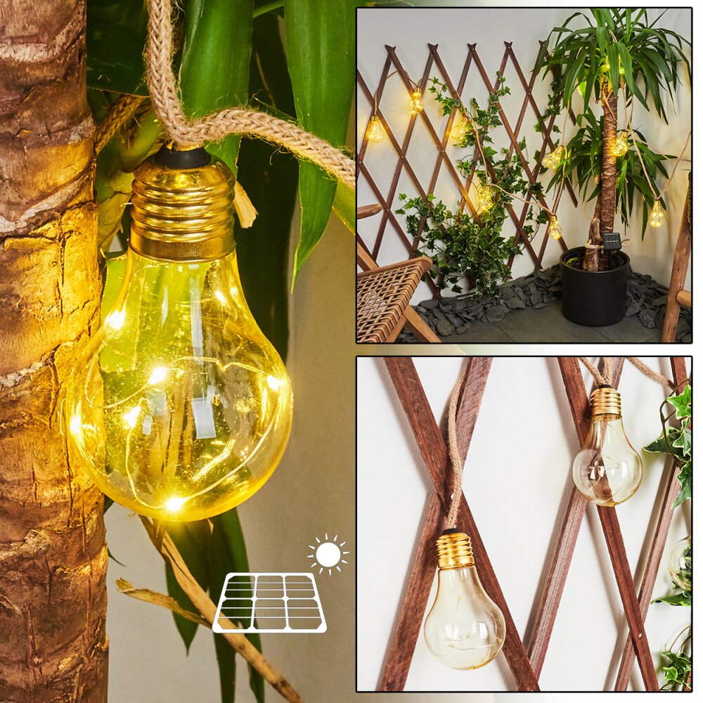 guirlande lumineuse solaire Trygsland LED Brun, 10 lumières main product photo