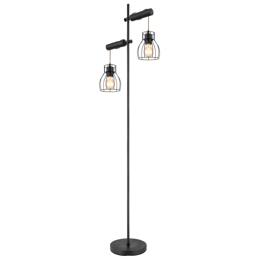Lampadaire Globo MINA Noir, 2 lumières main product photo