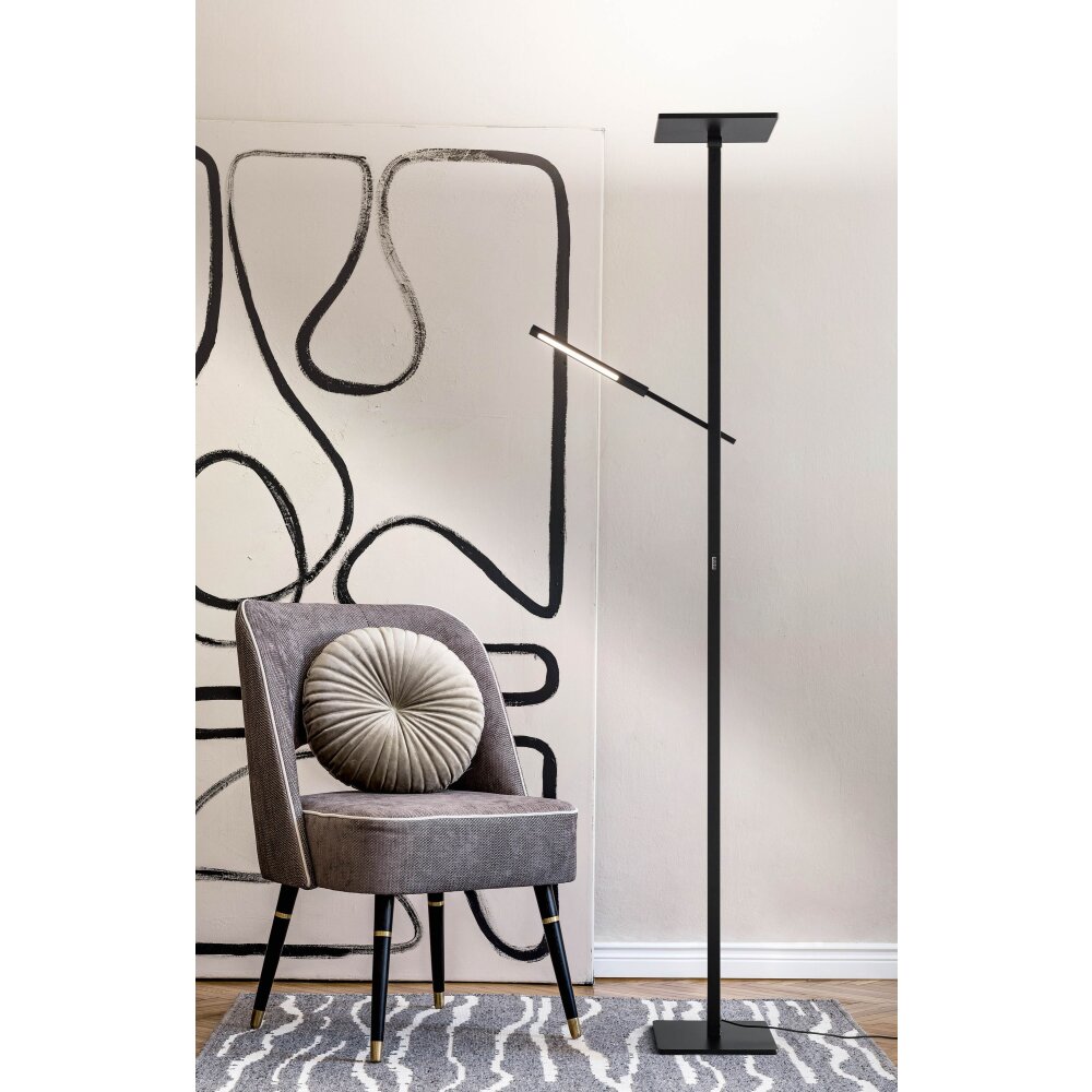 Lampadaire Fabas Luce Ideal LED Noir, 2 lumières main product photo