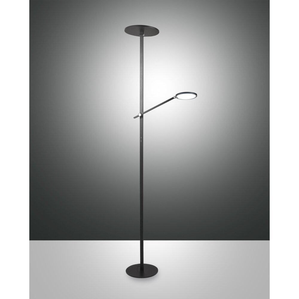Lampadaire Fabas Luce Regina LED Noir, 2 lumières main product photo