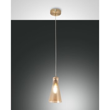 Suspension Fabas Luce Dafne Laiton, 1 lumière