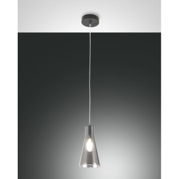 Suspension Fabas Luce Dafne Noir, 1 lumière