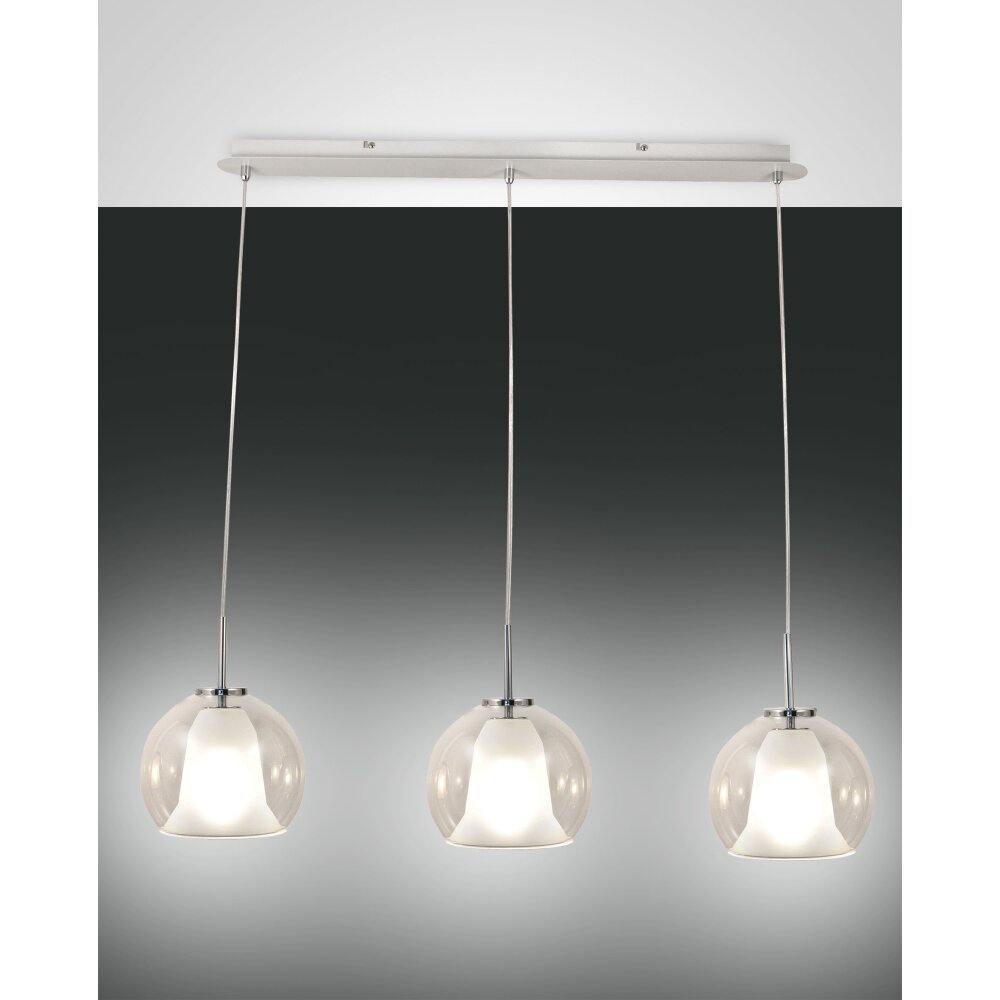 Suspension Fabas Luce Bretagna Blanc, 3 lumières main product photo