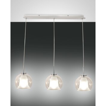 Suspension Fabas Luce Bretagna Blanc, 3 lumières