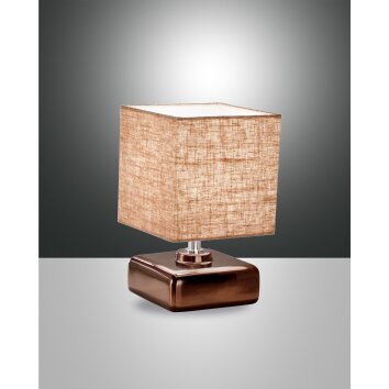 Lampe de table Fabas Luce Taro Bronze, 1 lumière