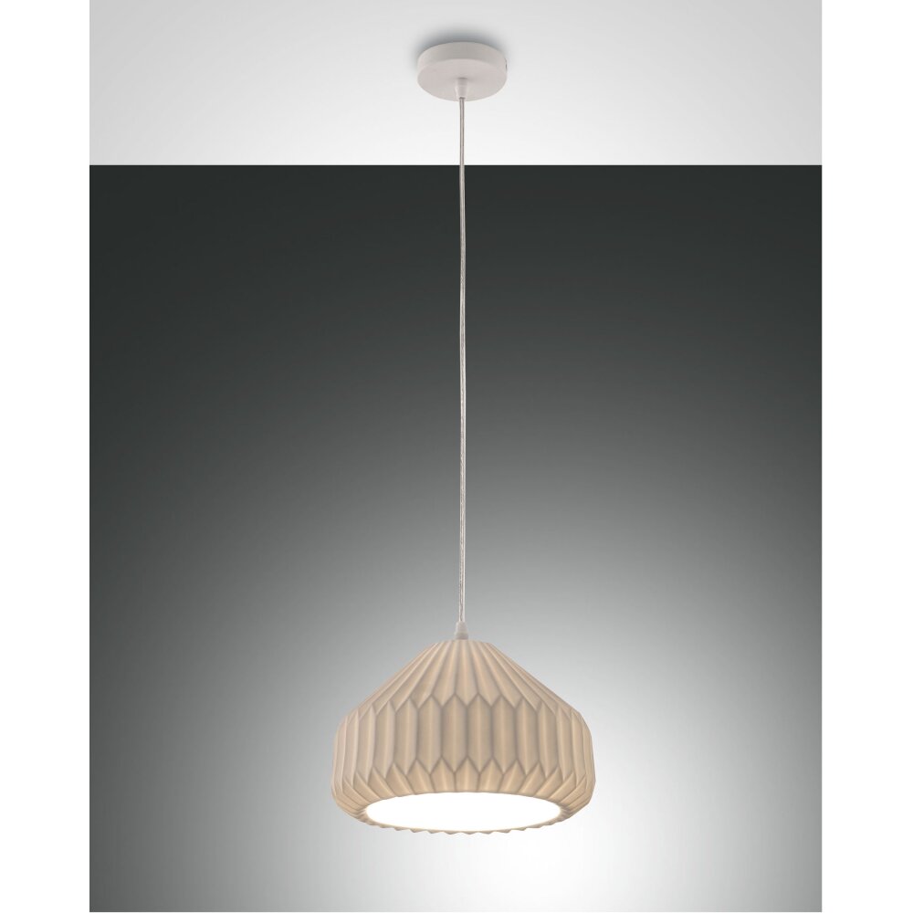 Suspension Fabas Luce Vigor Blanc, 1 lumière main product photo