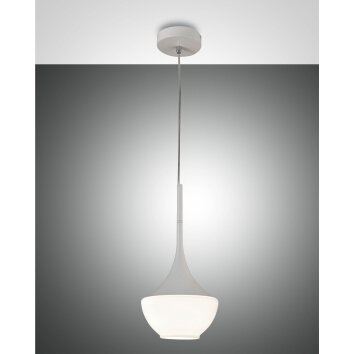 Suspension Fabas Luce Apollo Blanc, 1 lumière