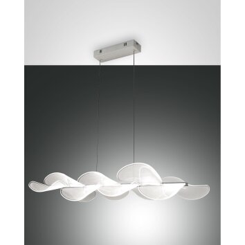 Suspension Fabas Luce Sylvie LED Blanc, 1 lumière