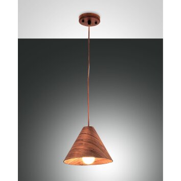 Suspension Fabas Luce Esino Bois foncé, 1 lumière