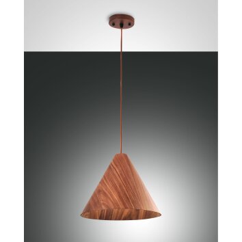 Suspension Fabas Luce Esino Bois foncé, 1 lumière