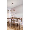 Suspension Fabas Luce Esino Bois foncé, 2 lumières