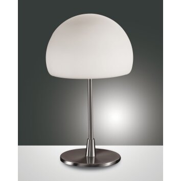 Lampe de table Fabas Luce Gaia big Nickel mat, 1 lumière