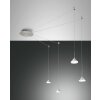 Suspension Fabas Luce Isabella LED Aluminium, Chrome, Nickel mat, 1 lumière