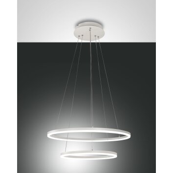 Suspension Fabas Luce Giotto LED Blanc, 1 lumière