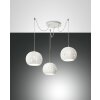 Suspension Fabas Luce Corvara Blanc, 3 lumières