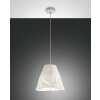 Suspension Fabas Luce Crumple Blanc, 1 lumière