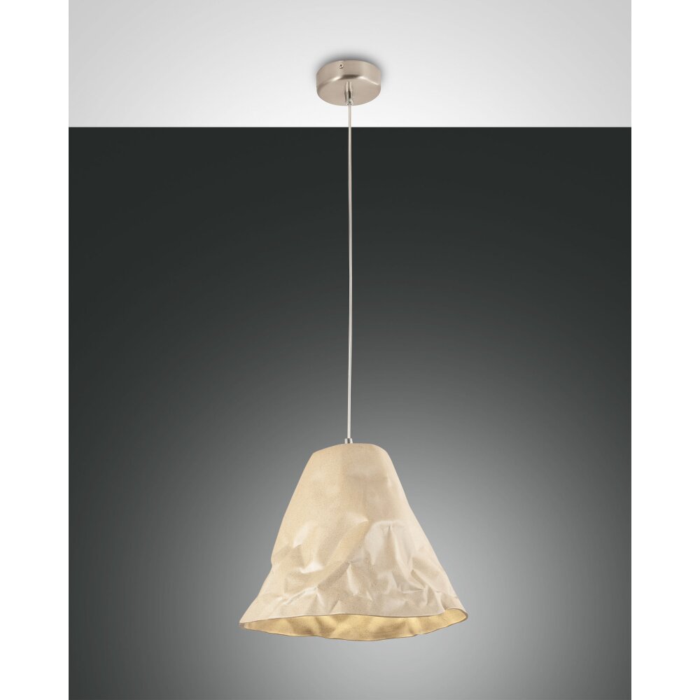 Suspension Fabas Luce Crumple Blanc, 1 lumière main product photo