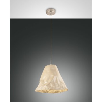 Suspension Fabas Luce Crumple Blanc, 1 lumière