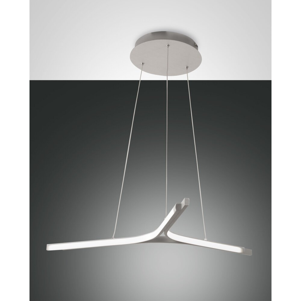 Suspension Fabas Luce Lira LED Argenté, 1 lumière main product photo