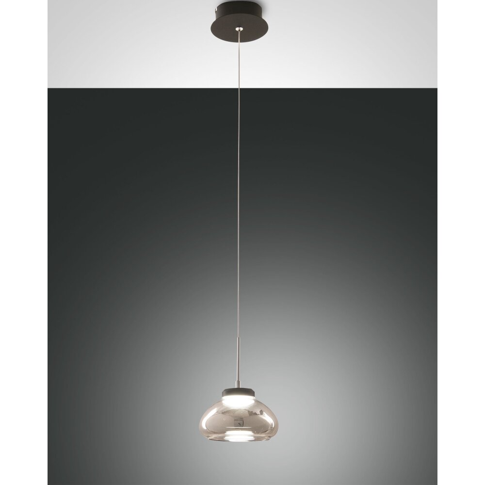 Suspension Fabas Luce Arabella LED Noir, 1 lumière main product photo
