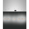 Suspension Fabas Luce Arabella LED Noir, 6 lumières