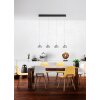 Suspension Fabas Luce Arabella LED Noir, 4 lumières