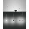 Suspension Fabas Luce Arabella LED Noir, 4 lumières