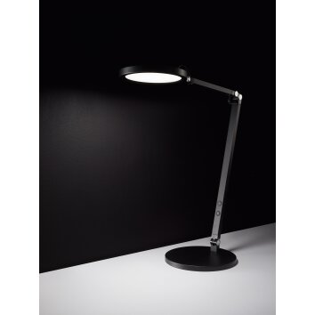 Lampe de table Fabas Luce Regina LED Noir, 1 lumière