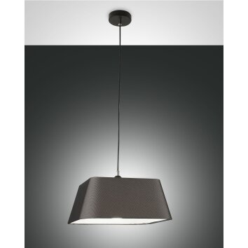 Suspension Fabas Luce Allegra Noir, 1 lumière