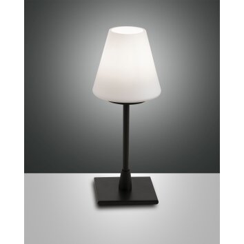 Lampe de table Fabas Luce Lucy LED Noir, 1 lumière