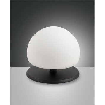 Lampe de table Fabas Luce Morgana LED Noir, 1 lumière