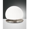 Lampe de table Fabas Luce Morgana LED Nickel mat, 1 lumière