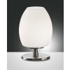 Lampe de table Fabas Luce Rockford LED Nickel mat, 1 lumière