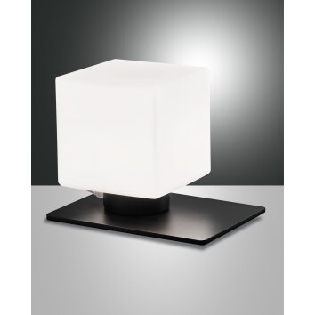 Lampe de table Fabas Luce Zara LED Noir, 1 lumière