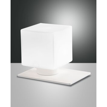 Lampe de table Fabas Luce Zara LED Blanc, 1 lumière