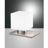 Lampe de table Fabas Luce Zara LED Nickel mat, 1 lumière