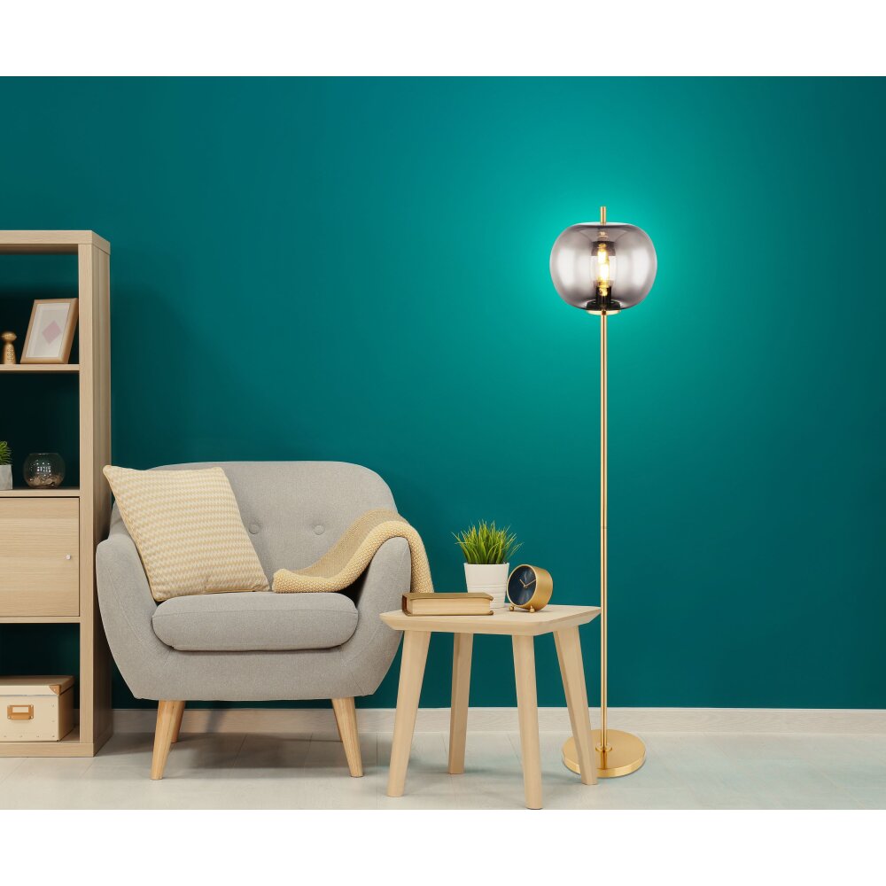 Lampadaire Globo BLACKY Laiton, 1 lumière main product photo