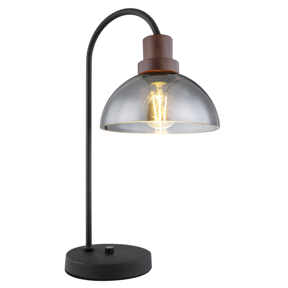 Lampe de table Globo SALSA Bois foncé, Noir, 1 lumière main product photo