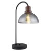 Lampe de table Globo SALSA Bois foncé, Noir, 1 lumière