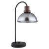 Lampe de table Globo SALSA Bois foncé, Noir, 1 lumière