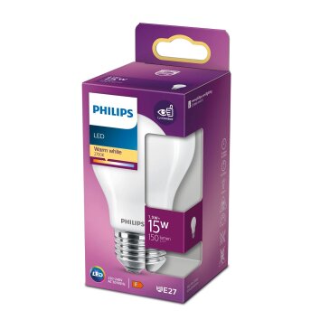 Philips LED E27 1,5 Watt 2700 Kelvin 150 Lumen Philips LED E27 1,5 Watt 2700 Kelvin 150 Lumen