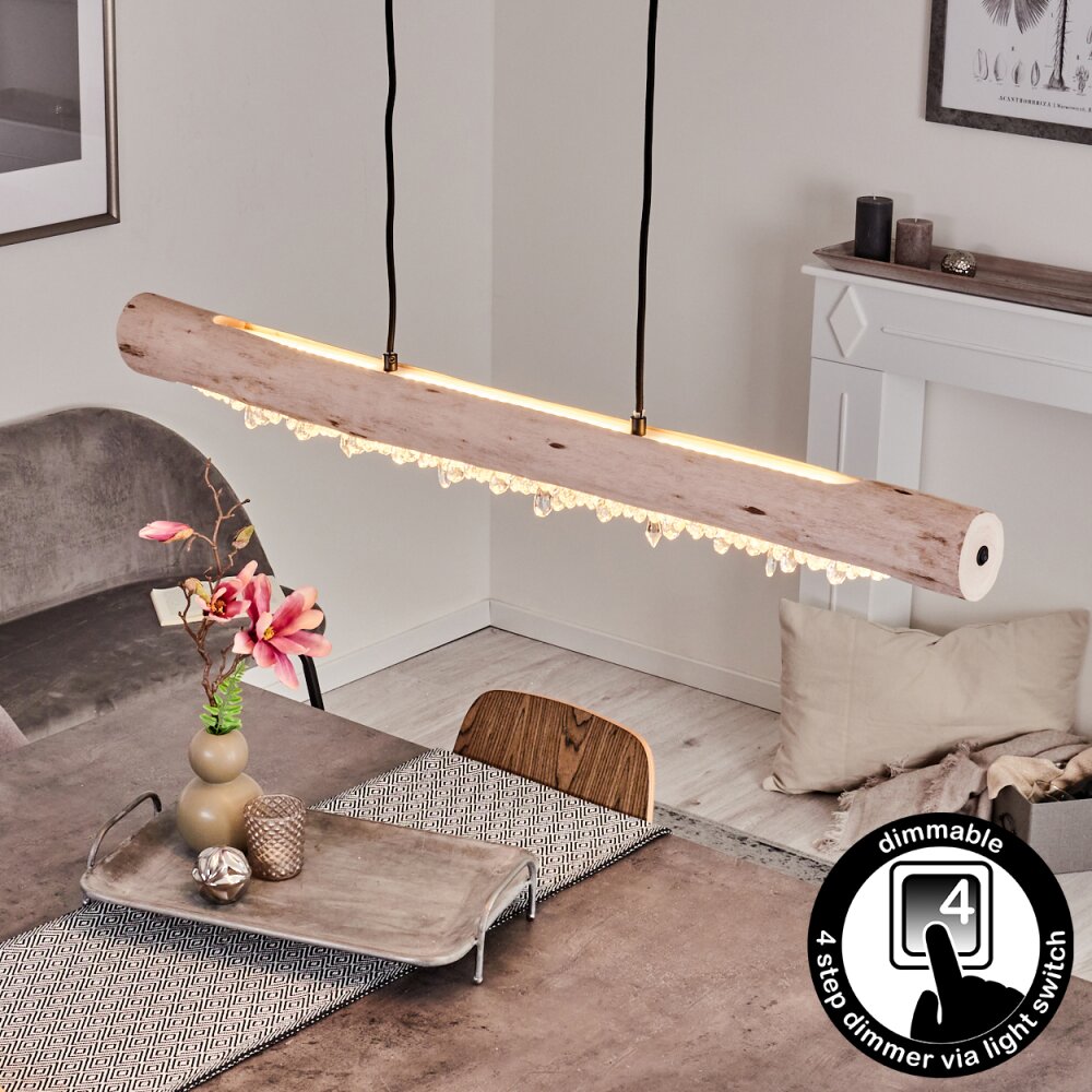 Suspension Rodeche LED Clair, Écru, 2 lumières main product photo