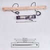 Suspension Rodeche LED Clair, Écru, 2 lumières