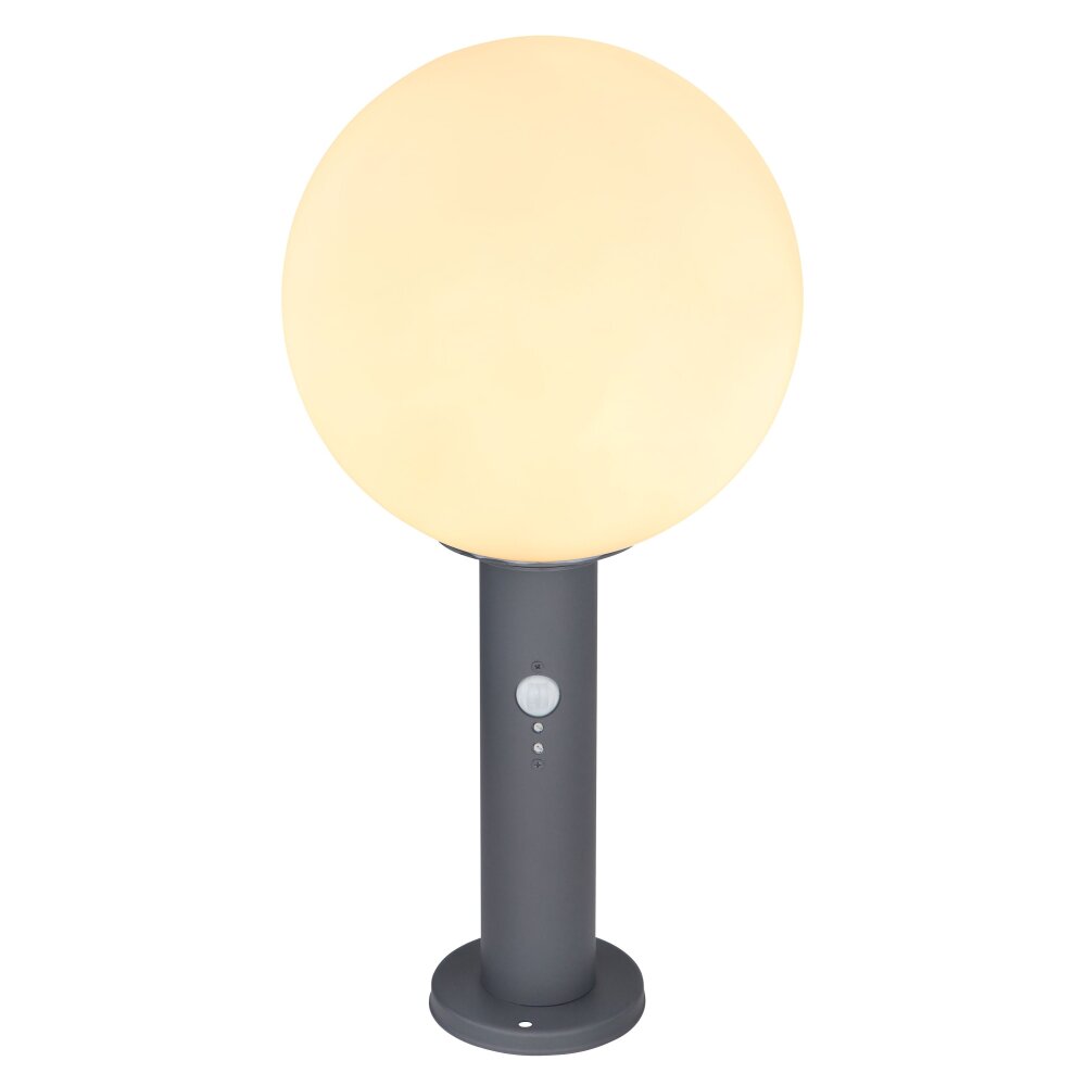 Borne lumineuse Globo OSSY Anthracite, 1 lumière, Détecteur de mouvement main product photo