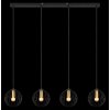Suspension Globo EUSEBIUS Noir, 4 lumières